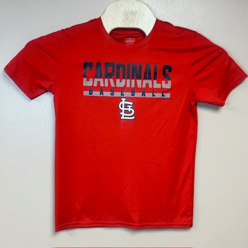 MLB St. Louis‎ Cardinals Red Baseball T-Shirt Mens Large 14/16 Performance Tee